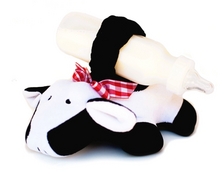 Cuddly Cow Bottle Snuggler Feeding time helper